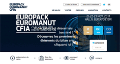 Desktop Screenshot of europack-euromanut-cfia.com